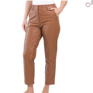 Commando Faux Leather Trousers in Cocoa Large NWT